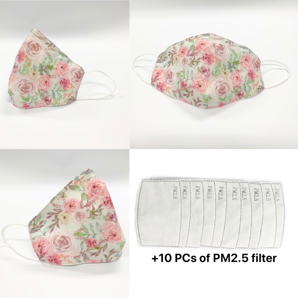 Flora Face Mask and filters 🤩 cotton,nose wire